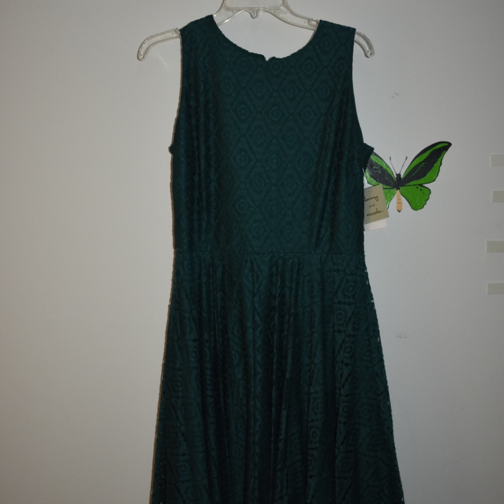 A-line green dress